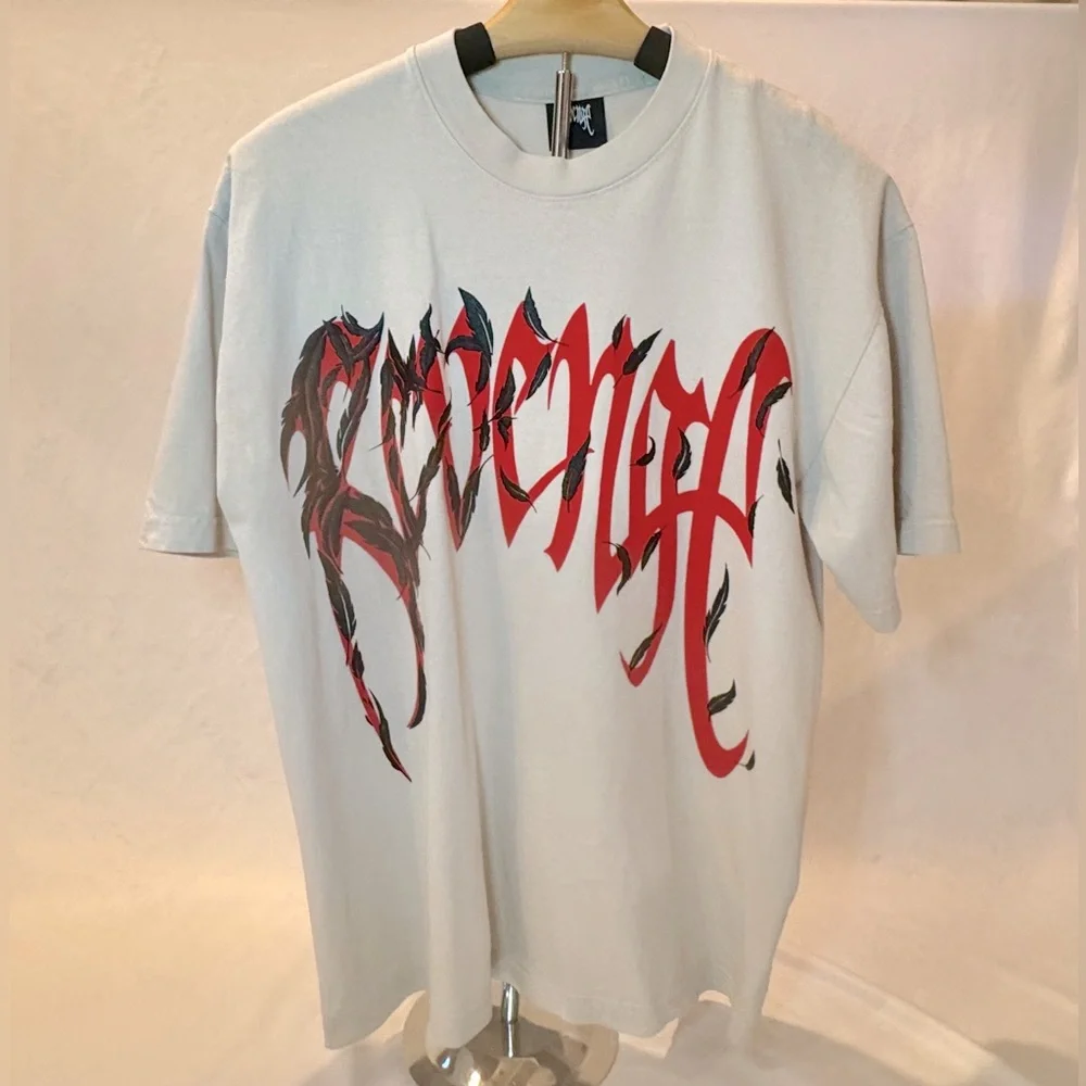Revenge Dove 999 T Shirt in Red & Cement Color - Picture 1 of 4